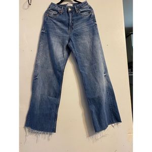 Zara high rise wide leg jeans